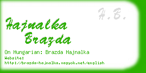 hajnalka brazda business card